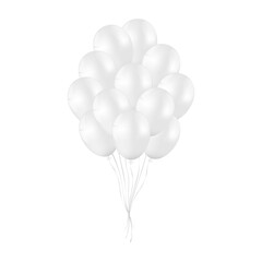 Bunch of Balloons. Balloons for Party, Birthday, Celebration or Anniversary. Vector Illustration.