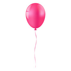 Pink Balloon. Balloons for Party, Birthday, Celebration or Anniversary. Vector Illustration.