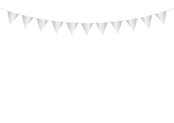 Party Flag or Festive Flag Garland. Party Background for Party, Birthday, Celebration or Anniversary. Vector Illustration on White Background. 