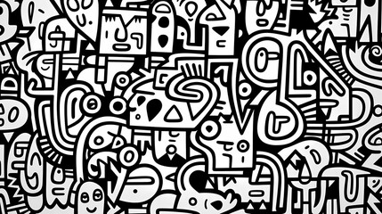 Abstract seamless doodle background, artistic background