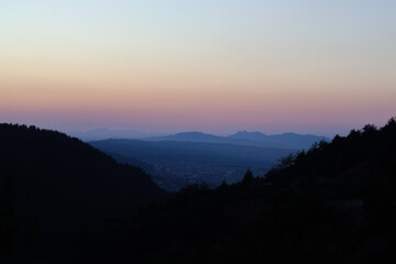 sunset in the mountains