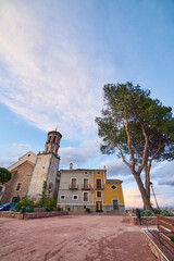 panoramic of the town of Cehegin in Murcia, Spain.