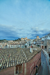 panoramic of the town of Cehegin in Murcia, Spain.