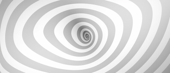 Fototapeta na wymiar Monochrome Hypnotic Spiral Pattern