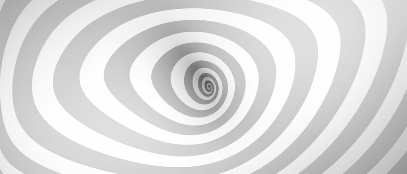 Monochrome Hypnotic Spiral Pattern © smth.design