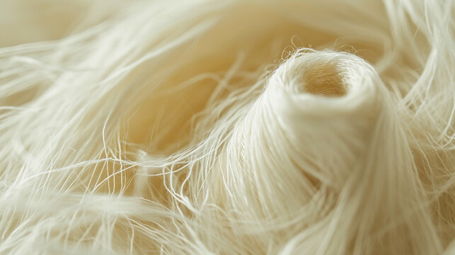 A close-up of a silkworm spinning its silk cocoon in a controlled environment, highlighting the mesmerizing intricacy of the silk thread creation process. The fine details showcase