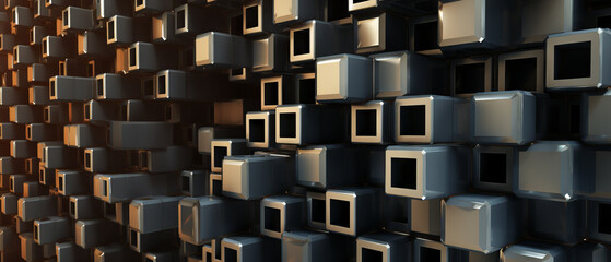 3D style Abstract Cubes Pattern