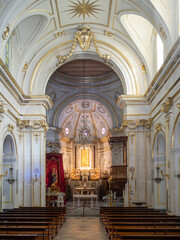 Fototapeta na wymiar Positano Santa Maria Assunta Church interior
