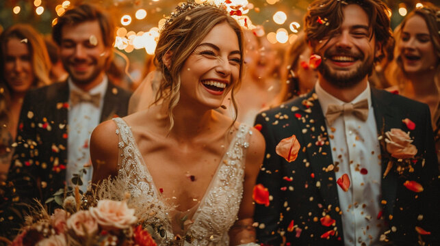 Freudentaumel: Ein unvergesslicher Augenblick im Herzen der Hochzeitsfeier