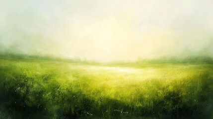 Fototapeta na wymiar abstract background with essence of a green meadow bathed in sunlight - AI Generated Abstract Art