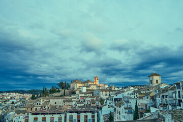 panoramic of the town of Cehegin in Murcia, Spain.
