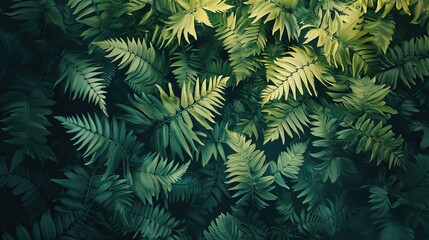 Tropical green leaf background - AI Generated Abstract Art