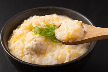 鶏団子の雑炊