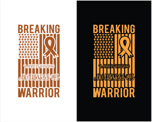 March Multiple Sclerosis Awareness on Men's T-Shirt.