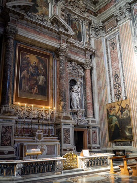 Sant’Ignazio di Loyola Chapel, paiting by Paolo De Matteis, Gesú Nuovo Church, Naples