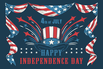 American independence day flyer colorful