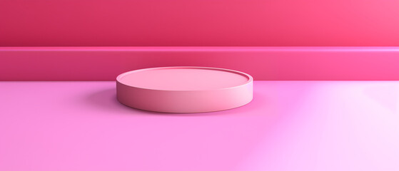 Obraz premium Colorful pastel round podium on white background, perfect for showcasing elegance and creativity in presentations.