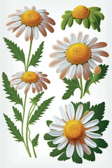 Charming Daisies: Blossoming Beauty in Every Sticker. Capture the Serenity of Daisy Flowers with this Delightful Set for a Fresh, Artistic Vibe."
