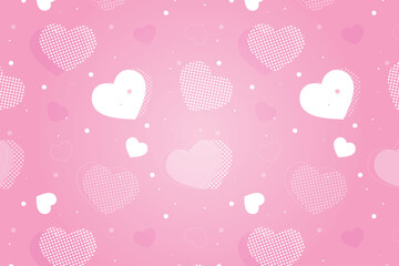 Vector hearts seamless pattern, vector Valentine's Day pattern, Valentine's Day background.