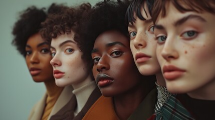 Obraz premium Diverse Group of Models in Professional Settings