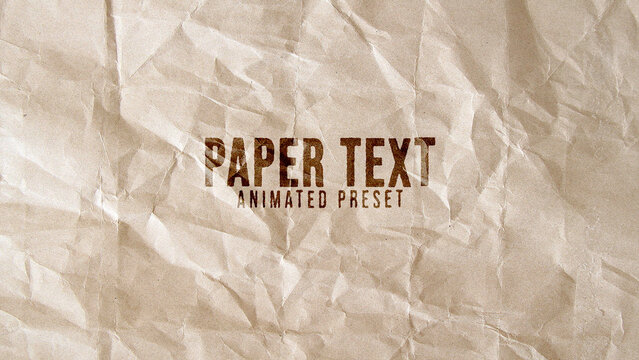 Paper Text Effect Stop Motion Jitter Animation