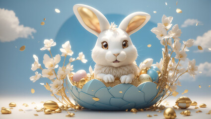 Whisking Wonders: 3D Easter Bunny Delights
