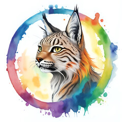 watercolor animal illustration on white background
