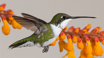 Fototapeta premium hummingbird feeding on a flower