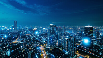 Smart City Of Cybersecurity Digital Data Of Futuristic And Technology Of Cloud. Innovation city. Technology in daily life city