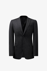 dark grey jacket isolated on white