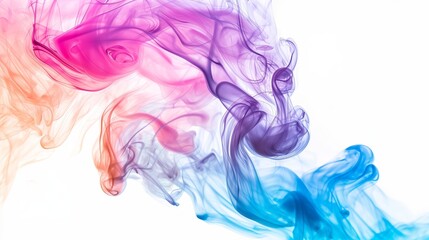 Fototapeta premium Swirling Spectrum: Dynamic Smoke in Vibrant Colors