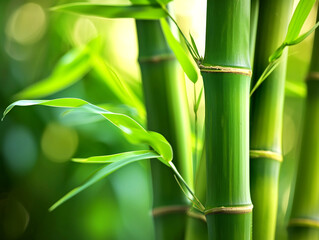 Obraz premium Bamboo, Signifying strength and growth, Chinese new year, 4000pixel,300DPI, illustrations Planner elements for Commercial use 