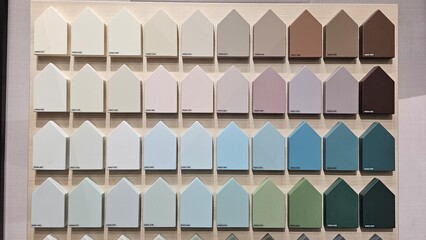 close up of tiles of different colors