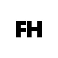 Letter F and H, FH logo design template. Minimal monogram initial based logotype.