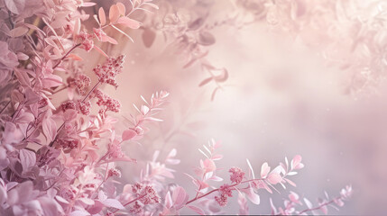 Background with a flower blossom, springtime, and nature aesthetics of outdoor.