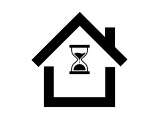 hourglass icon with vector illustration