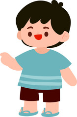 Obraz premium flat-style kids' summer fun with beach travel and delightful ice cream illustrations