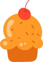 flat-style kids' summer fun with beach travel and delightful ice cream illustrations