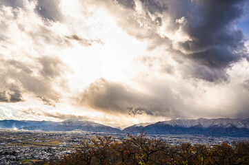 アルプス公園から見る乗鞍方面の風景