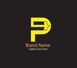 P logo. EPS file. Editable Color. CMYK Color mode. Free Font used. Easy To Download.