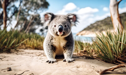 close-up koala in the forest - 714798938