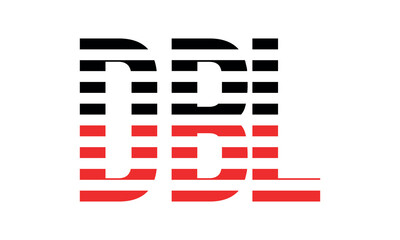 DBL three initial letter iconic line negative space minimal logo design vector template. monogram, abstract, wordmark, business, typography, minimalist, brand, company, flat, modern, unique, simple