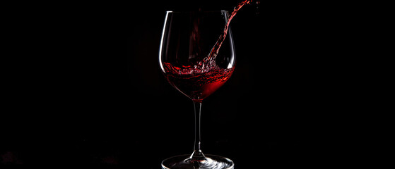 A striking image featuring a wine glass set against a sleek black background.