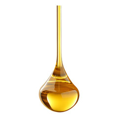 Drop of olive oil or oily cosmetic liquid drips