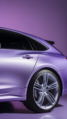 Fototapeta na wymiar Lilac car on a lilac background.
