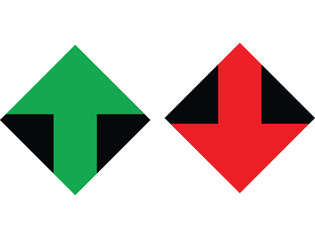 Up and down arrow flat style. Vector illustration icon isolated on white background.Eps10