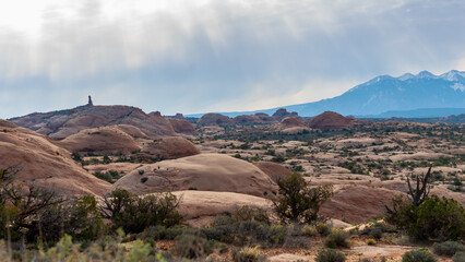 View from Devils Garden Hiking Trail in Arches National Park, Utah