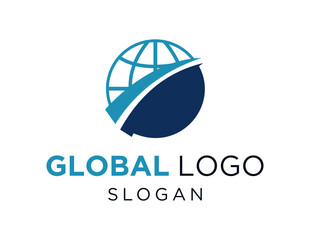 The logo design is about Global and was created using the Corel Draw 2018 application with a white background.