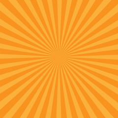 Summer background with orange yellow rays summer sun hot swirl with space for your message. Vector illustration EPS 10 for design element presentation, brochure layout page, packing label
