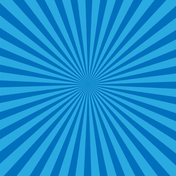 light blue color burst background. Vector illustration